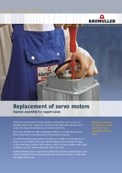 Replacement of servo motors 