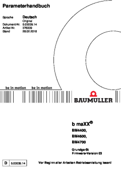 b maXX 4400 (ES), 4600 (ES), 4700 (ES) Firmware 03 