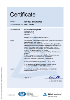 Certificate ISO 27001:2022